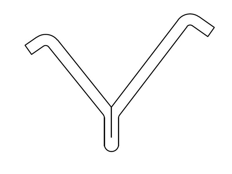 Refractory anchor shape - 10 on the white background.