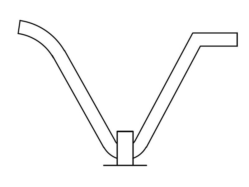 Refractory anchor shape - 12 on the white background.