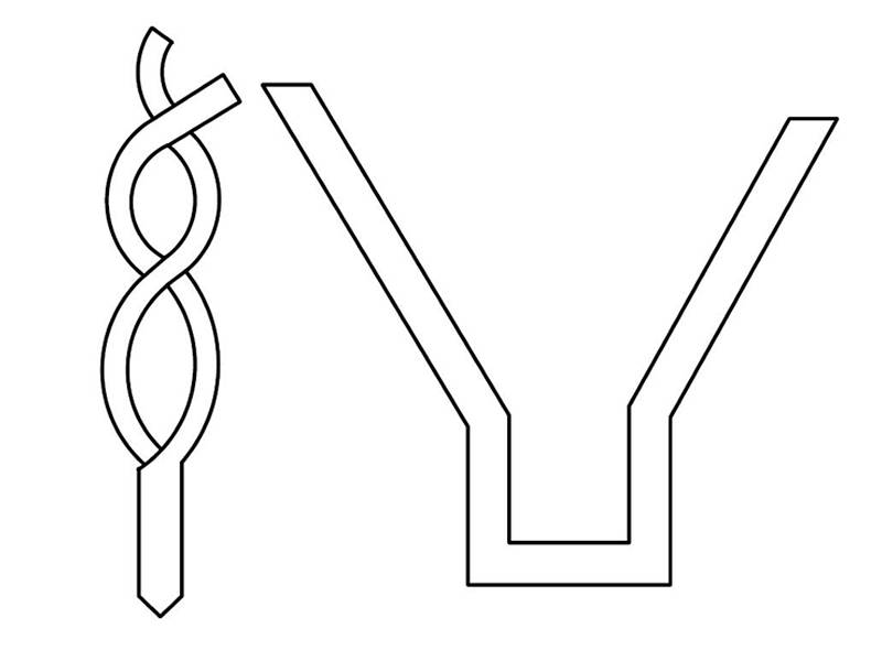 Refractory anchor shape - 14 on the white background.