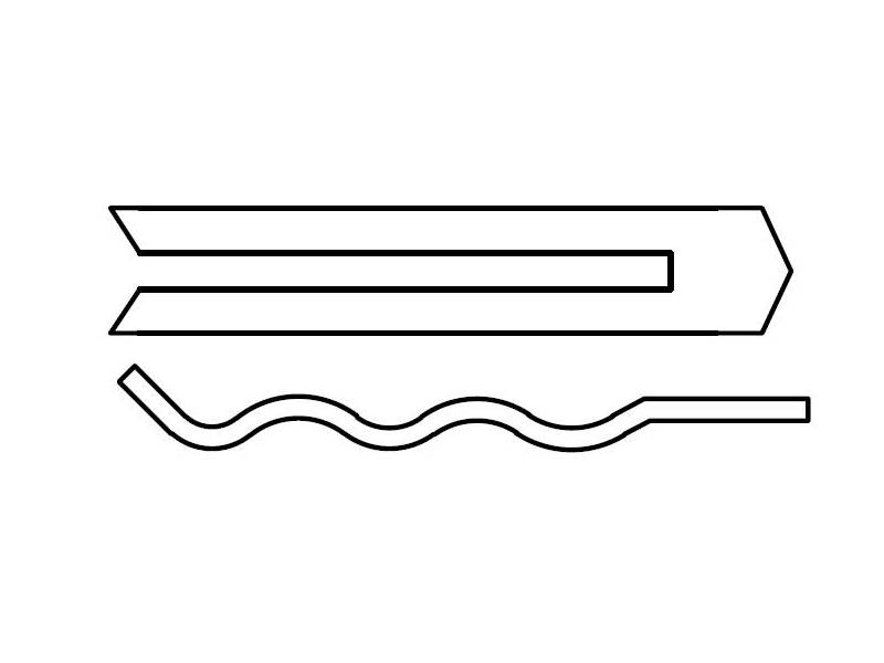 Refractory anchor shape - 18 on the white background.