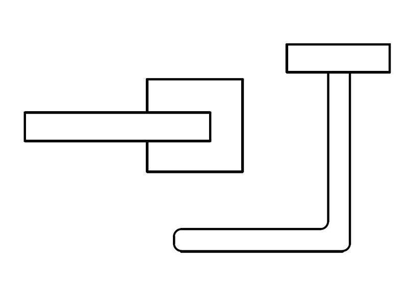 Refractory anchor shape - 23 on the white background.