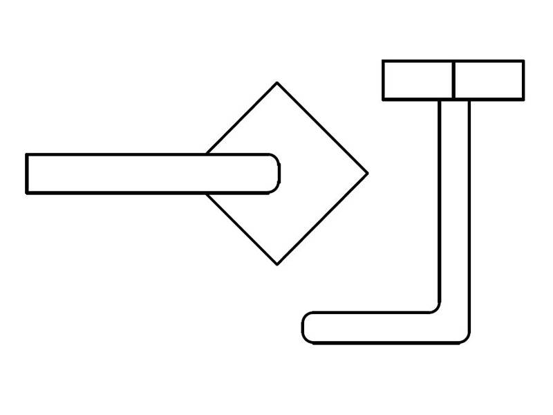 Refractory anchor shape - 24 on the white background.