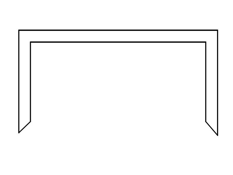 Refractory anchor shape - 27 on the white background.