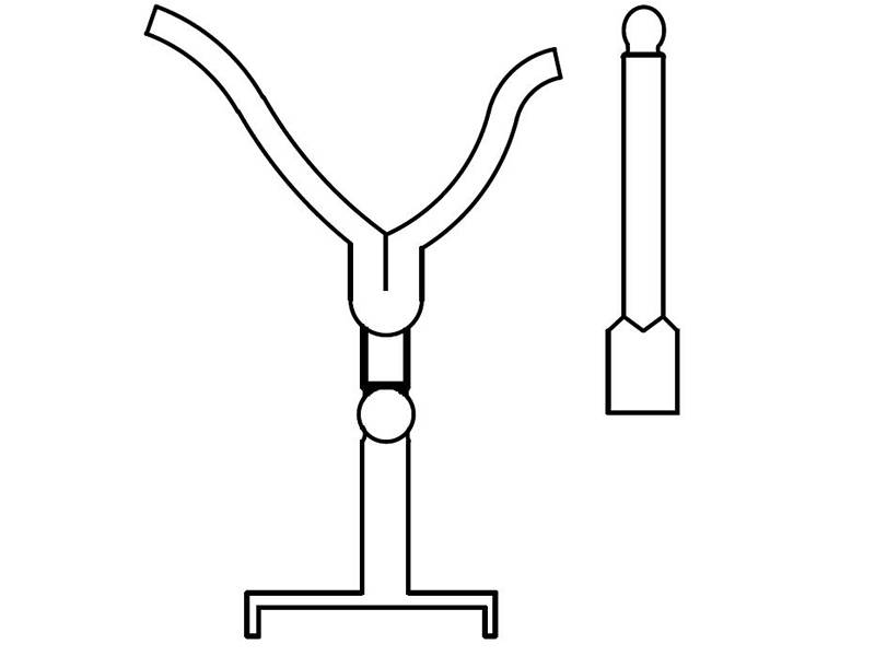 Refractory anchor shape - 28 on the white background.