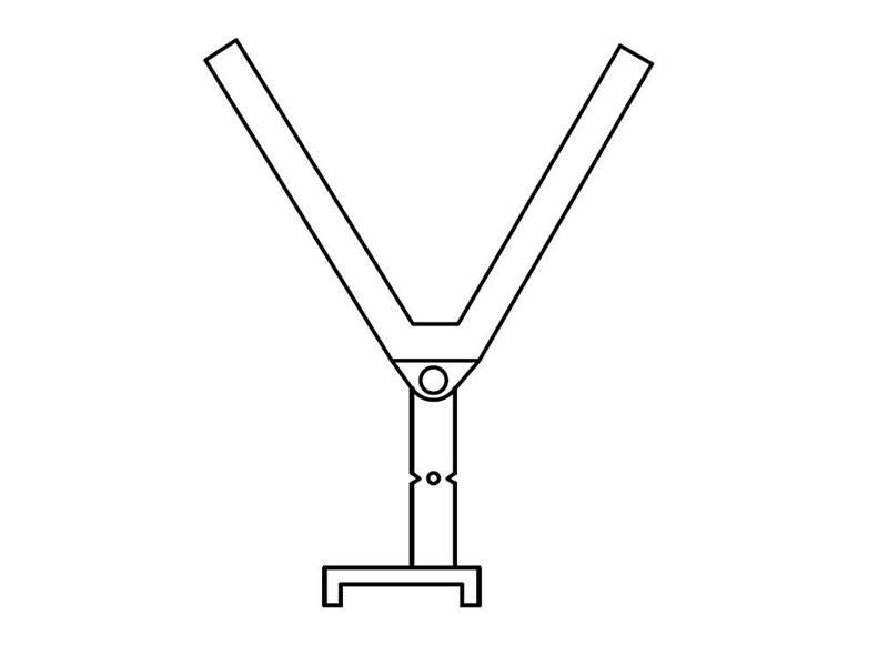 Refractory anchor shape - 29 on the white background.