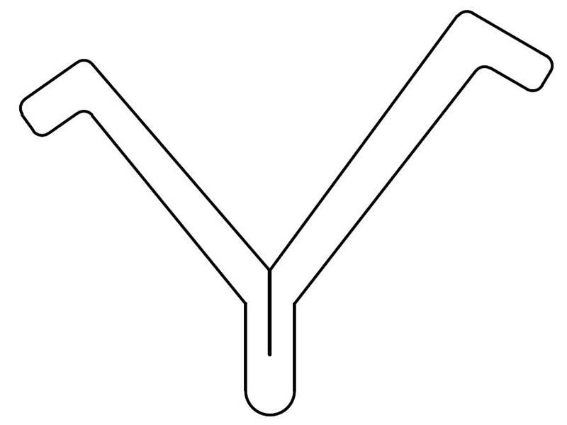 Refractory anchor shape - 34 on the white background.