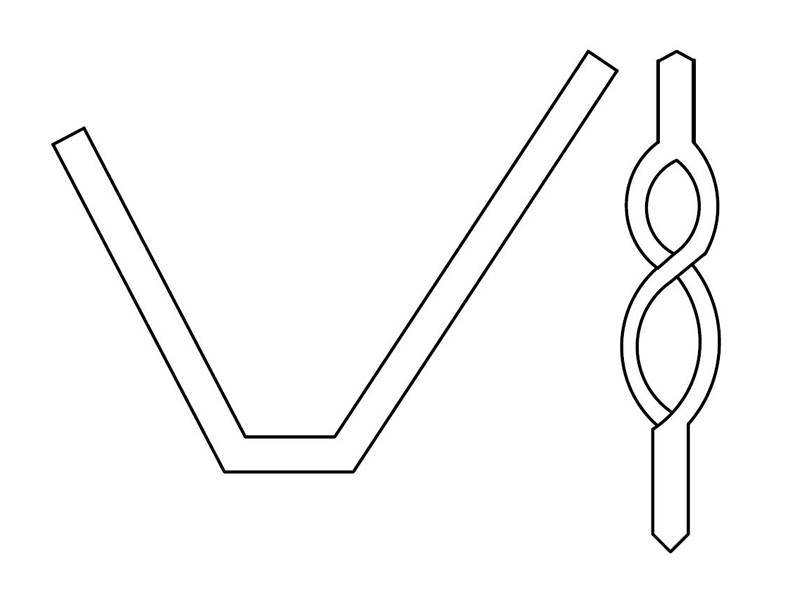 Refractory anchor shape - 5 on the white background.