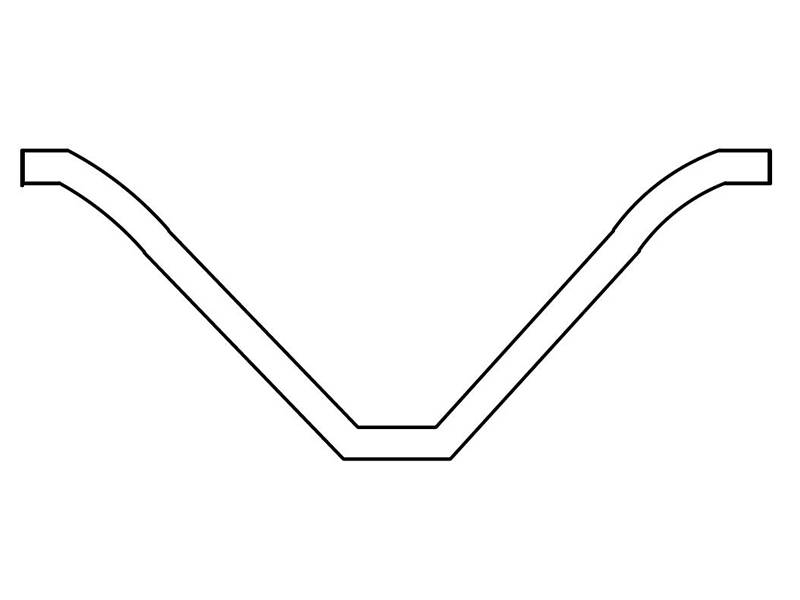 Refractory anchor shape - 7 on the white background.