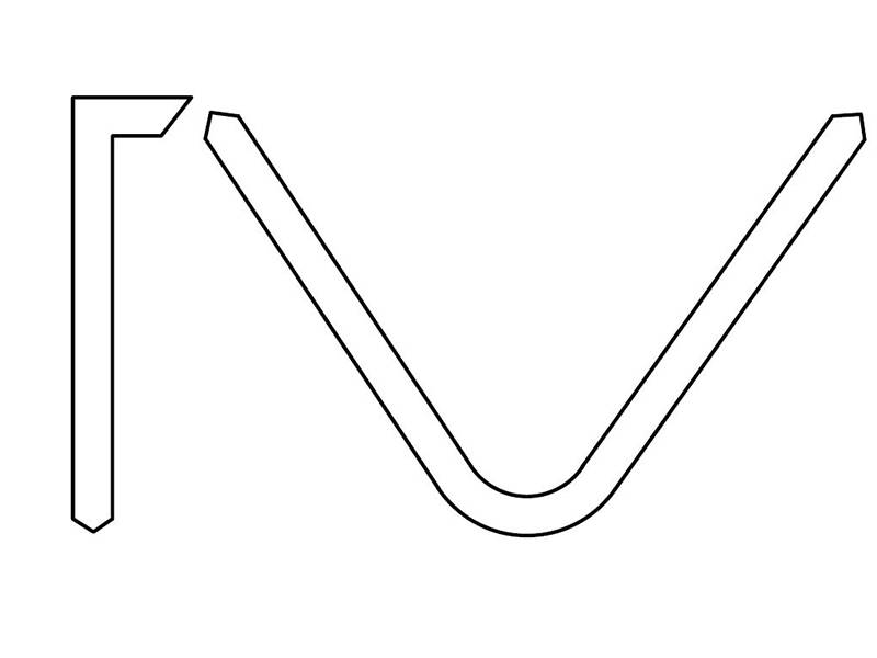 Refractory anchor shape - 8 on the white background.