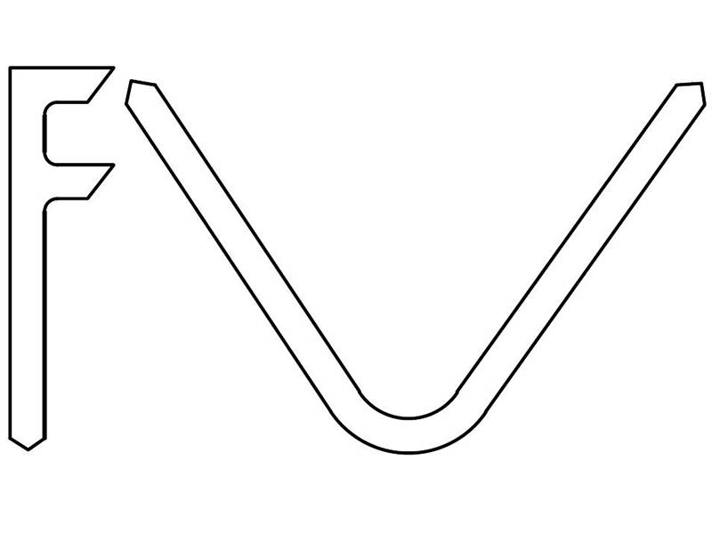 Refractory anchor shape - 9 on the white background.